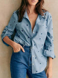 Longline Design Shirt Blouse