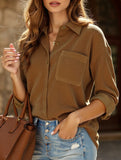 Long-sleeved coat with multiple buttons for women