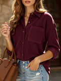 Long-sleeved coat with multiple buttons for women