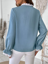 Commuting long-sleeved lace cardigan top