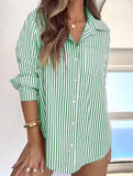 Women's striped casual shirt with pockets_CWTSTL01211
