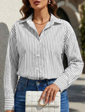 Women's striped casual shirt with pockets_CWTSTL01211