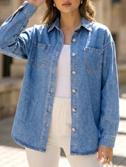 Women's Washed Loose Long-Sleeve Denim Shirt_CWTSTL01213