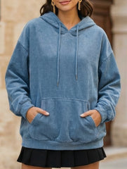 Women's denim retro hooded pullover sweatshirt_CWTSTL01214