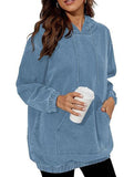 Women's denim retro hooded pullover sweatshirt_CWTSTL01214