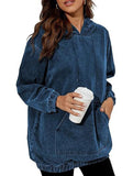 Women's denim retro hooded pullover sweatshirt_CWTSTL01214