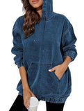 Women's denim retro hooded pullover sweatshirt_CWTSTL01214