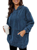 Women's denim retro hooded pullover sweatshirt_CWTSTL01214