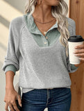 Color-blocked casual loose knit top for women_CWTSTL01256