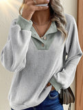 Color-blocked casual loose knit top for women_CWTSTL01256