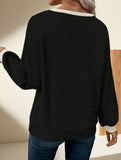 Color-blocked casual loose knit top for women_CWTSTL01256