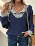 Color-blocked casual loose knit top for women_CWTSTL01256