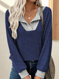 Color-blocked casual loose knit top for women_CWTSTL01256