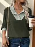 Color-blocked casual loose knit top for women_CWTSTL01256