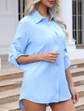 Mid-length loose-fitting sexy chiffon nightgown shirt