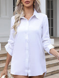 Mid-length loose-fitting sexy chiffon nightgown shirt