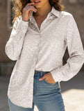 Women's Leopard Print Jacquard Collared Shirt_CWTSTL01264
