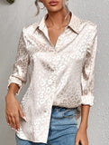 Women's Leopard Print Jacquard Collared Shirt_CWTSTL01264