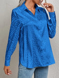 Women's Leopard Print Jacquard Collared Shirt_CWTSTL01264