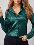 Women's Leopard Print Jacquard Collared Shirt_CWTSTL01264