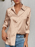 Women's Leopard Print Jacquard Collared Shirt_CWTSTL01264