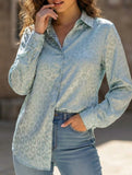 Women's Leopard Print Jacquard Collared Shirt_CWTSTL01264