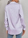 Women's Leopard Print Jacquard Collared Shirt_CWTSTL01264