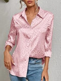 Women's Leopard Print Jacquard Collared Shirt_CWTSTL01264