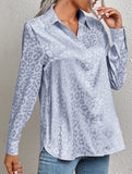 Women's Leopard Print Jacquard Collared Shirt_CWTSTL01264