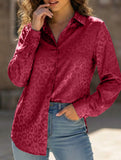 Women's Leopard Print Jacquard Collared Shirt_CWTSTL01264