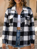 Casual plaid loose-fitting shirt for women