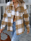Casual plaid loose-fitting shirt for women