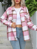 Casual plaid loose-fitting shirt for women