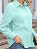 Casual collared brushed mid-length women's shirt_CWTSTL01267
