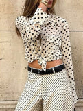 Stylish and versatile polka dot blouse for women_CWTSTL01288