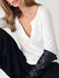 Crew neck, simple and elegant long-sleeved T-shirt