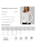 Crew neck, simple and elegant long-sleeved T-shirt
