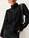 Fashionable lace cardigan, versatile shirt for women_CWTSTL01290