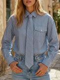 Stylish and casual striped versatile shirt for women_CWTSTL01297