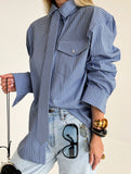 Stylish and casual striped versatile shirt for women_CWTSTL01297