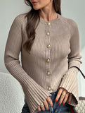 Ribbed base solid color knit top for women_CWTSTL01298