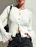 Ribbed base solid color knit top for women_CWTSTL01298