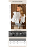Gentle style flutter sleeve hollowed-out top for women_CWTSTL01302