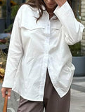 Women's elegant and versatile shirt with back slit_CWTSTL01308