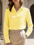 Printed Striped Cardigan Shirt for Women