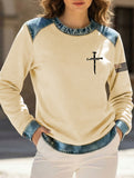 Denim Collar Patch Knit Sweater_CWTSTL01325