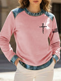 Denim Collar Patch Knit Sweater_CWTSTL01325