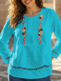 Casual lace patchwork elegant top for women