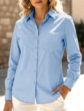 Loose-fitting collared versatile shirt for women