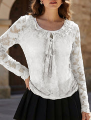 Lace Elegant Pullover Lace Shirt for Women